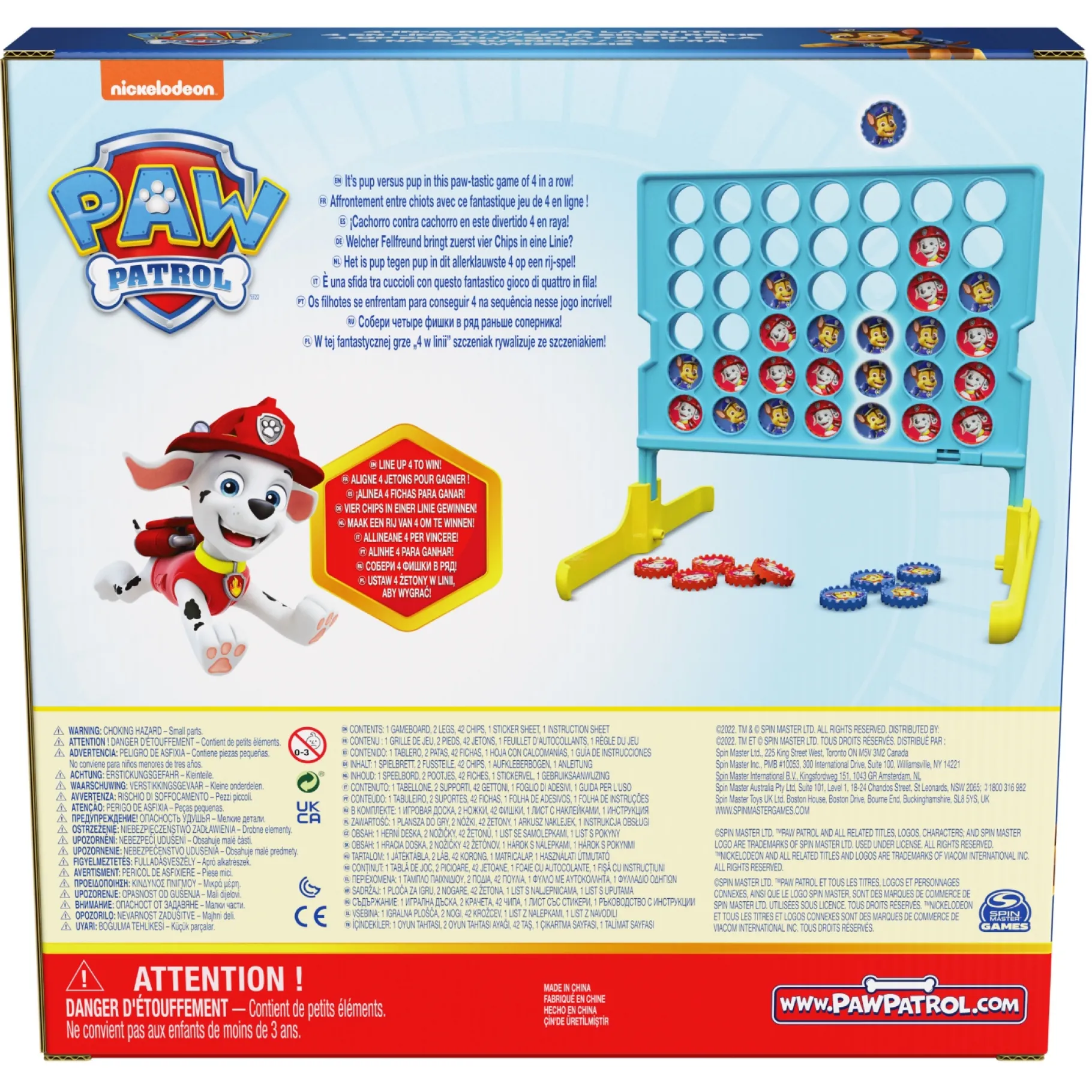 Kinderspellen|Denkspellen>Spinmaster Paw Patrol Four In A Row - Kinderspel