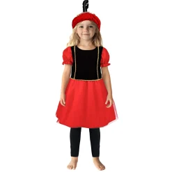 Jongens|Verkleden> Pietenjurk Zwart/Rood 110-116 Cm