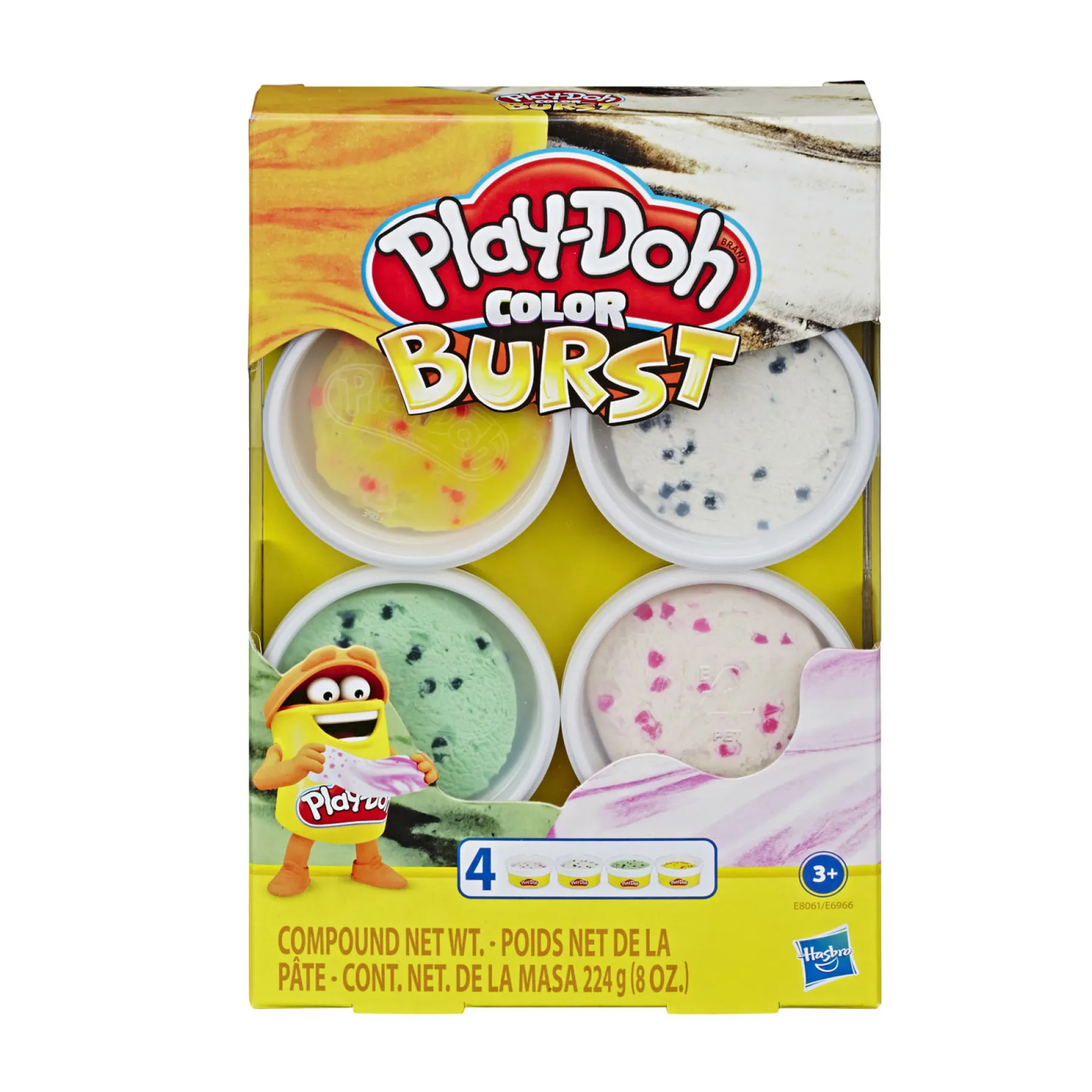 Klei>Hasbro Play-Doh Kleur Explosie 4-Pack