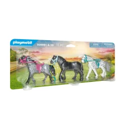 Jongens|Bouwstenen>Playmobil 70999 3 Paarden Het Friese Paard De   Knabstrupper En De Andalusiër