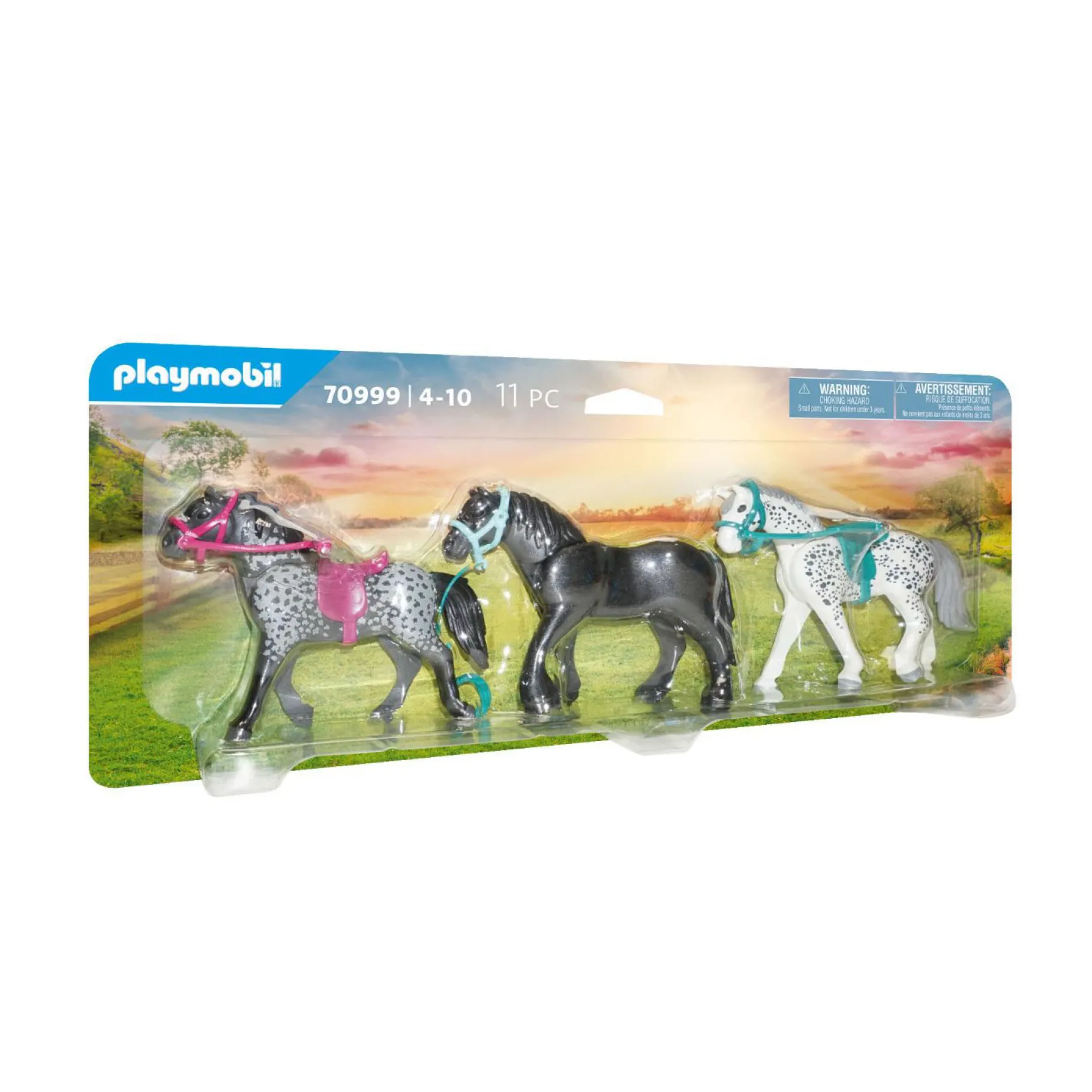 Jongens|Bouwstenen>Playmobil 70999 3 Paarden Het Friese Paard De Knabstrupper En De Andalusiër
