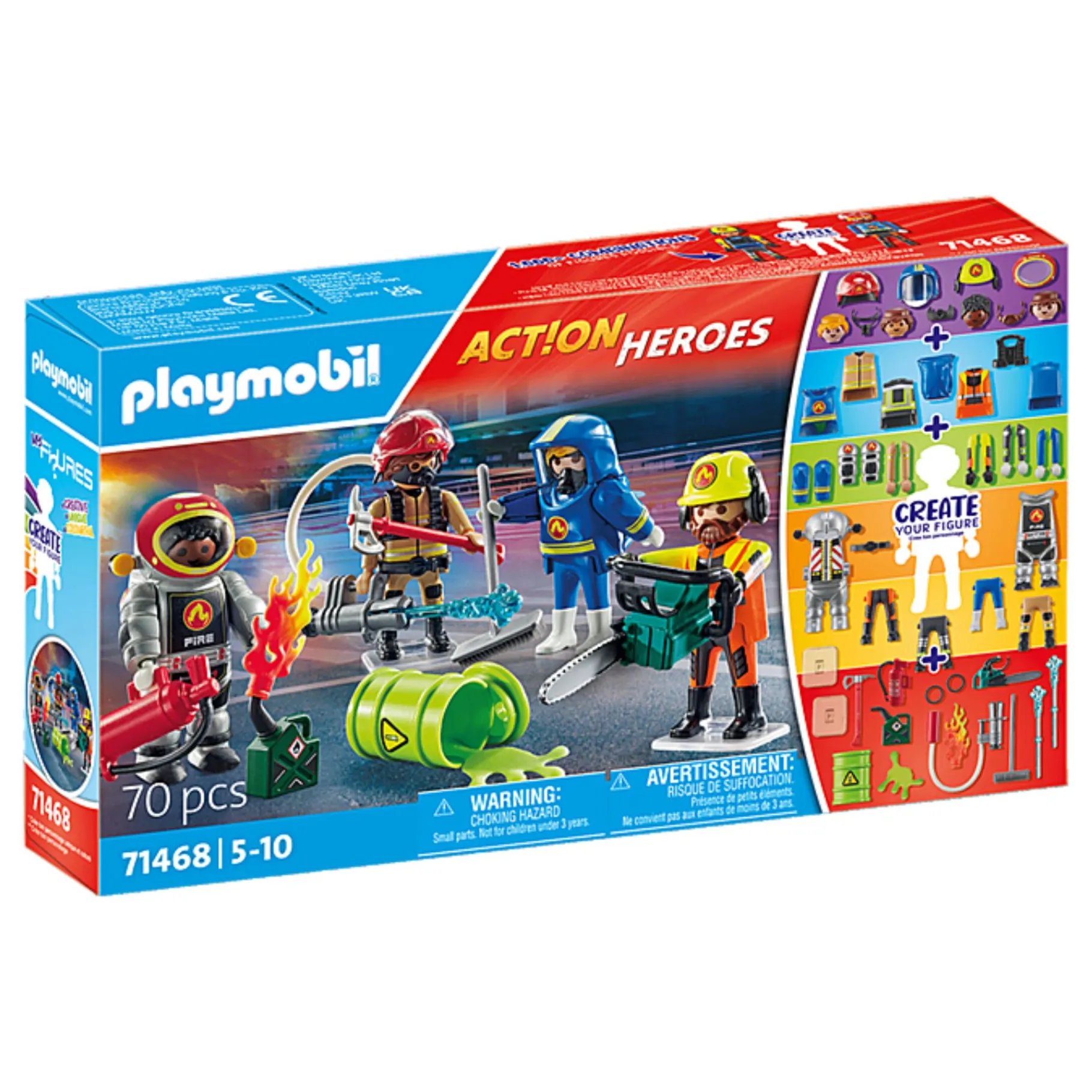 Jongens|Bouwstenen>Playmobil 71468 Action Heroes My Figures Brandweer