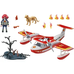 Jongens|Bouwstenen> Playmobil 71463 Action Heroes Brandweervliegtuig Met Blusfunctie