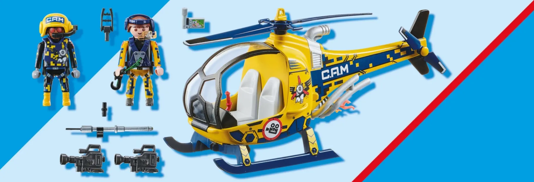 Jongens|Bouwstenen>Playmobil 70833 Air Stuntshow Filmploeg Helikopter