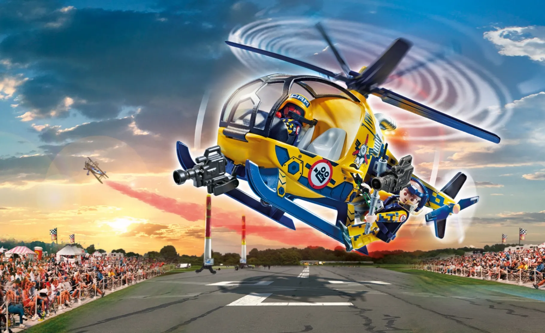 Jongens|Bouwstenen>Playmobil 70833 Air Stuntshow Filmploeg Helikopter