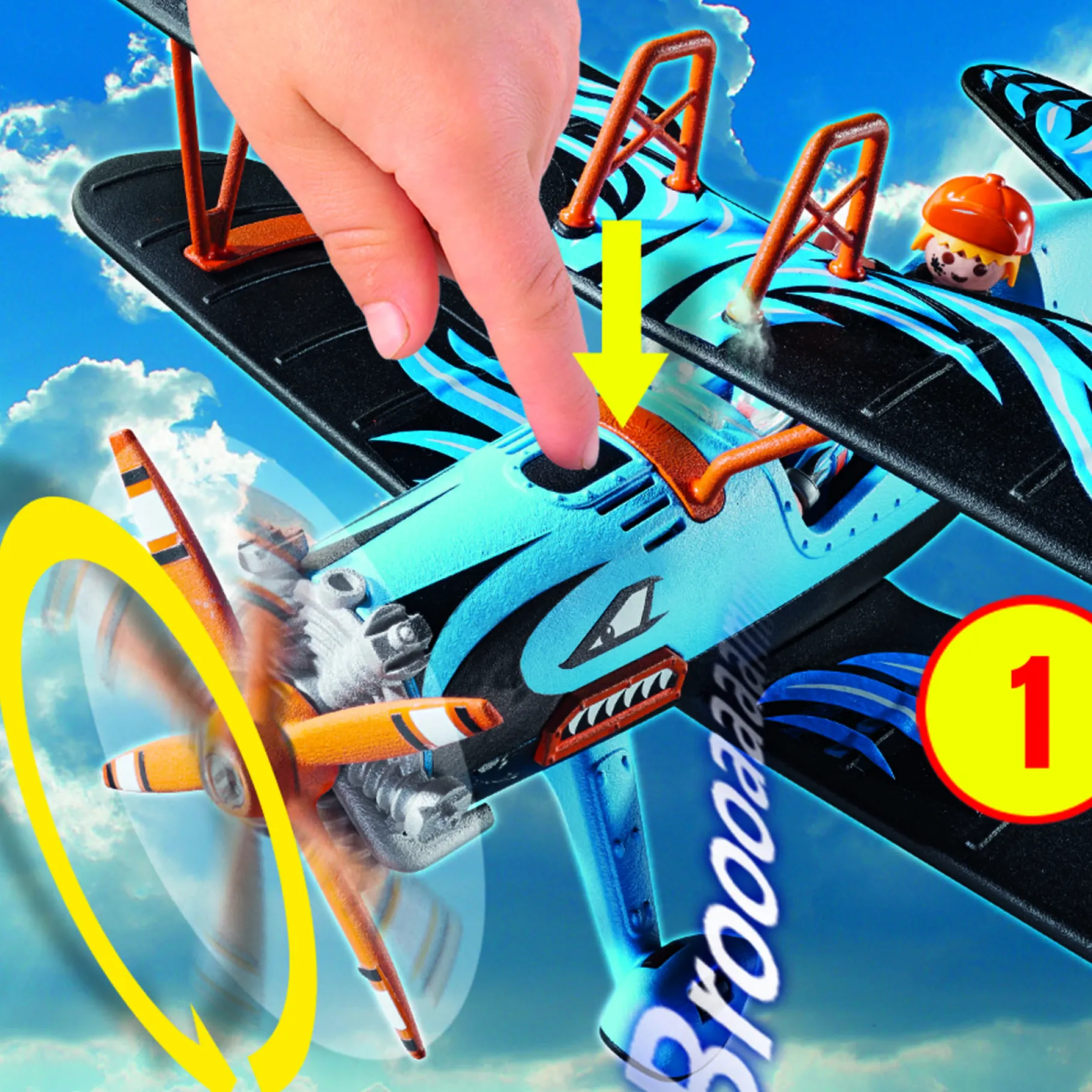 Bouwstenen|Jongens>Playmobil 70831 Air Stuntshow Dubbeldekker