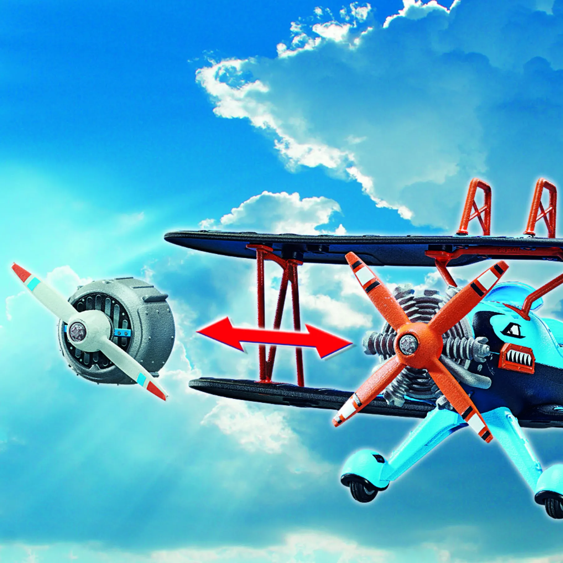 Bouwstenen|Jongens>Playmobil 70831 Air Stuntshow Dubbeldekker