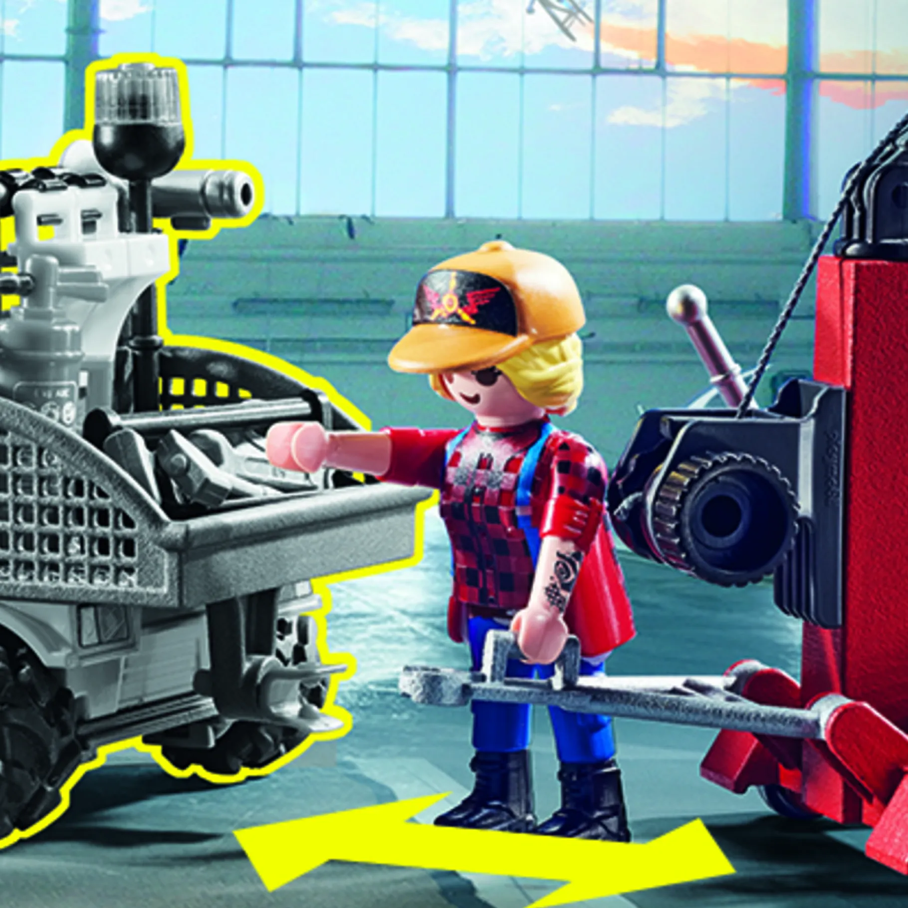 Jongens|Bouwstenen>Playmobil 70834 Air Stuntshow Servicestation