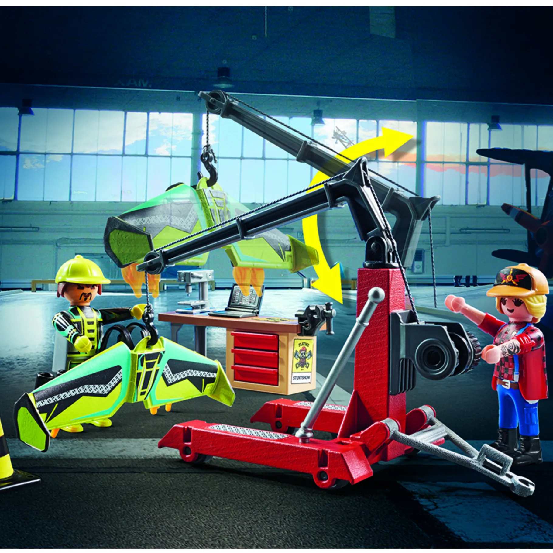 Jongens|Bouwstenen>Playmobil 70834 Air Stuntshow Servicestation