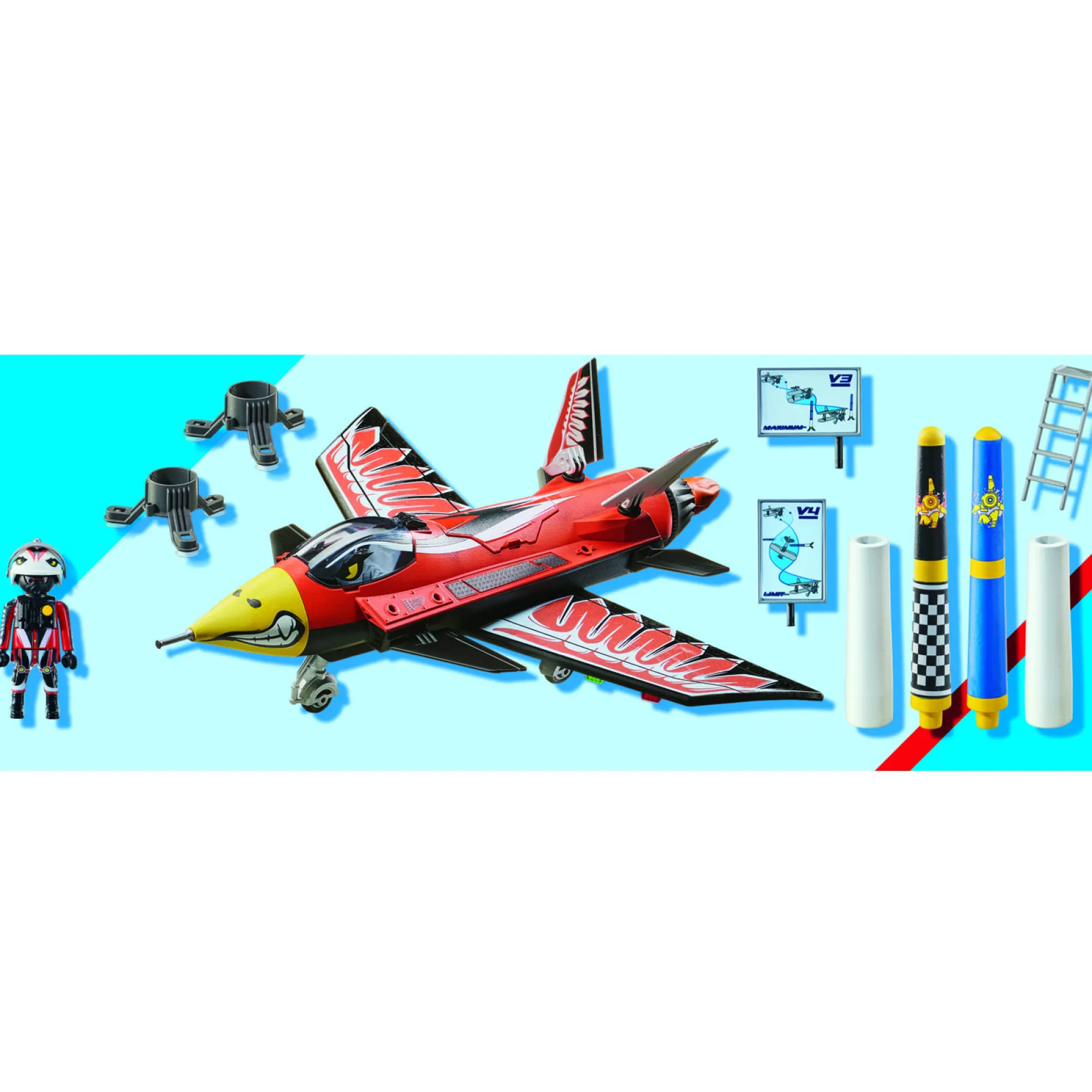 Jongens|Bouwstenen>Playmobil 70832 Air Stuntshow Jet