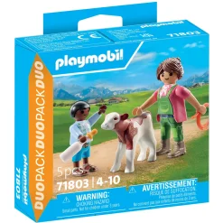 Speelsets|Jongens>Playmobil 71803 boer met kalf