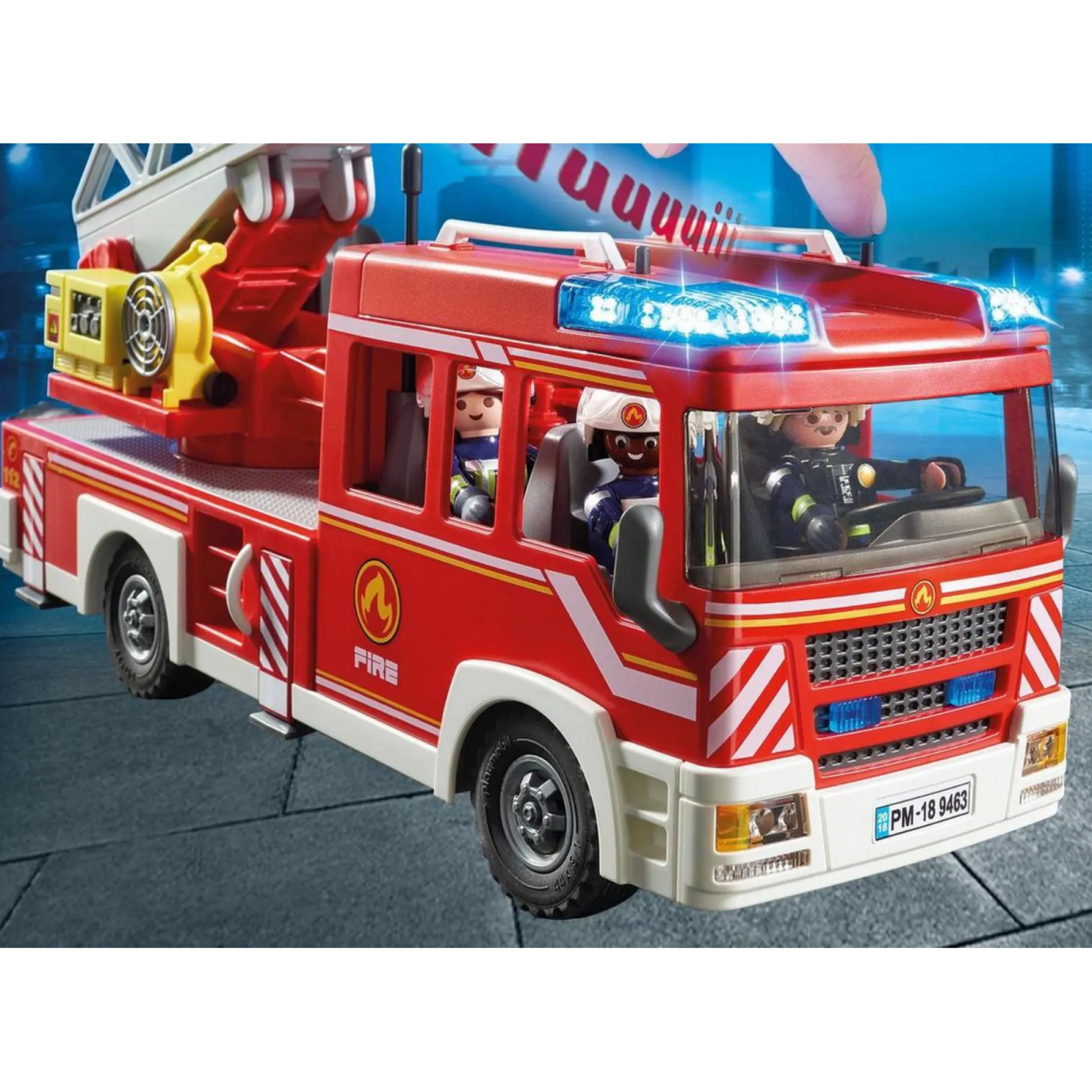Bouwstenen|Jongens>Playmobil 9463 Brandweer Ladderwagen