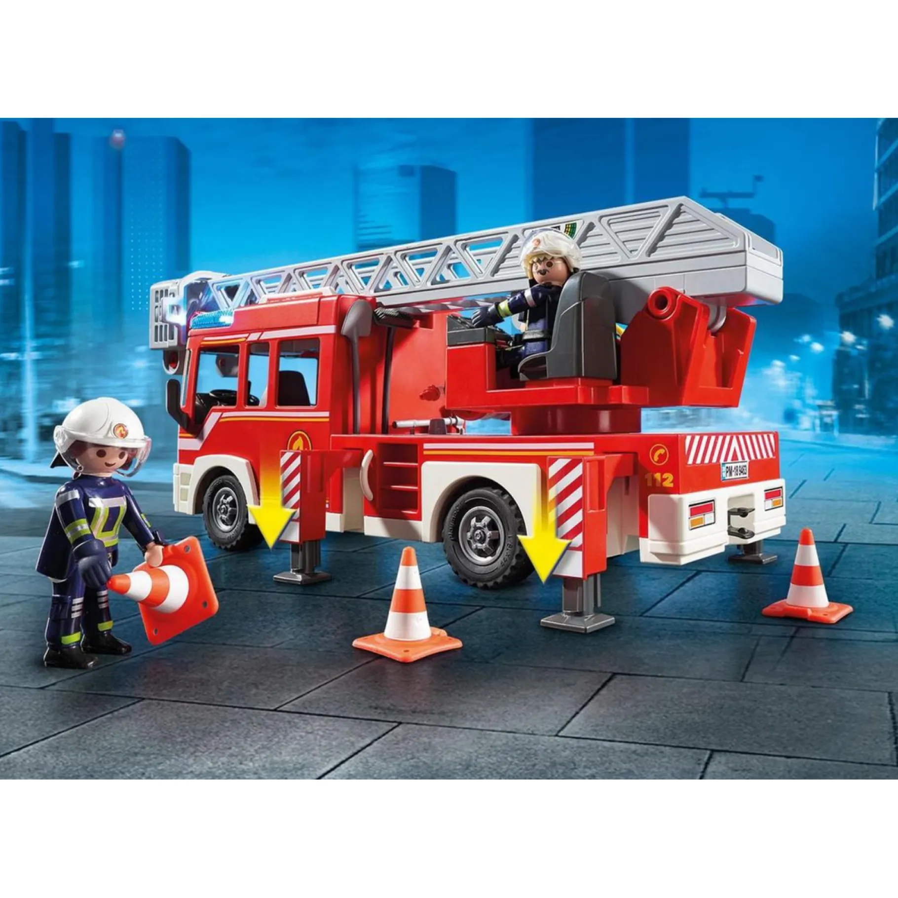 Bouwstenen|Jongens>Playmobil 9463 Brandweer Ladderwagen