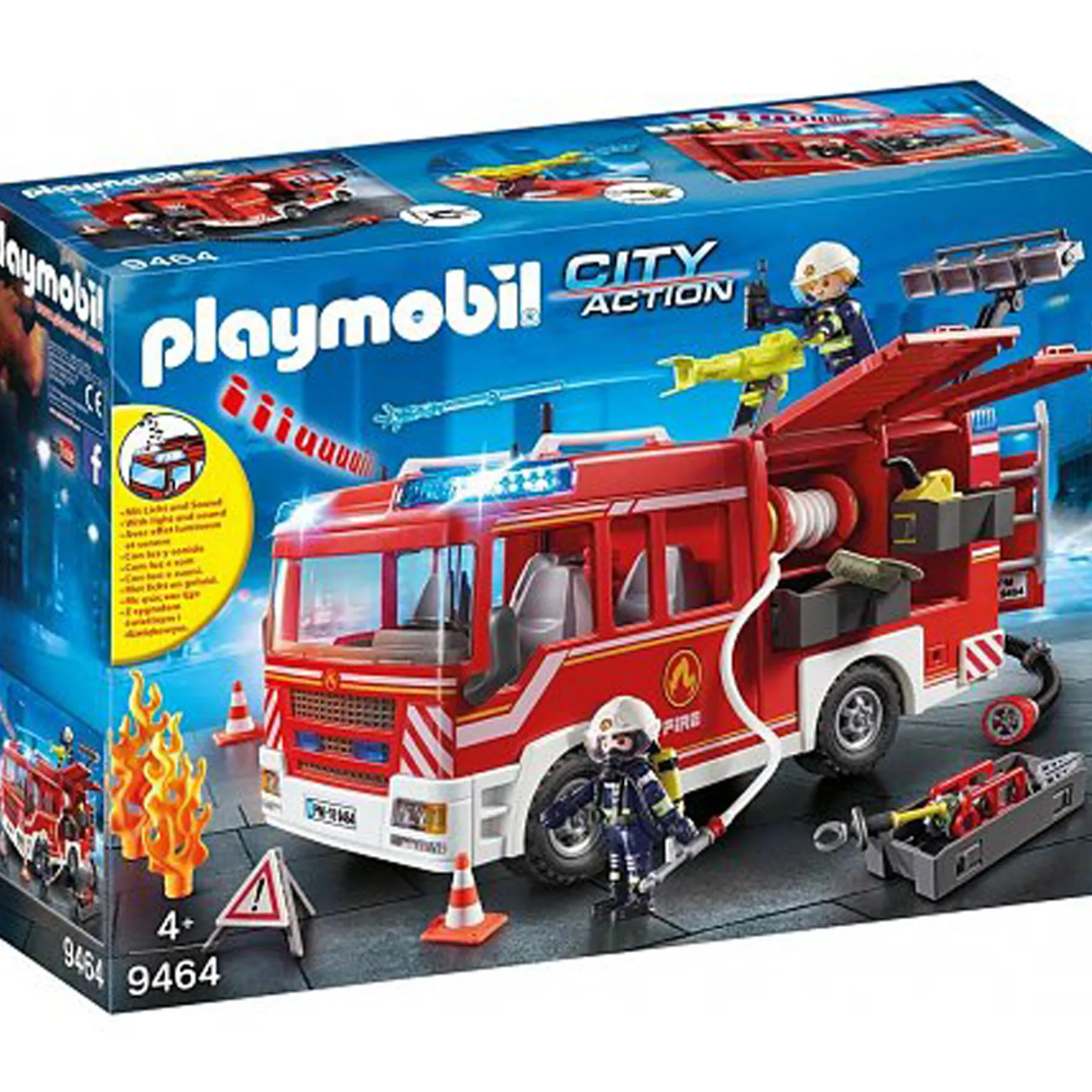 Bouwstenen|Jongens>Playmobil 9464 Brandweer Pompwagen