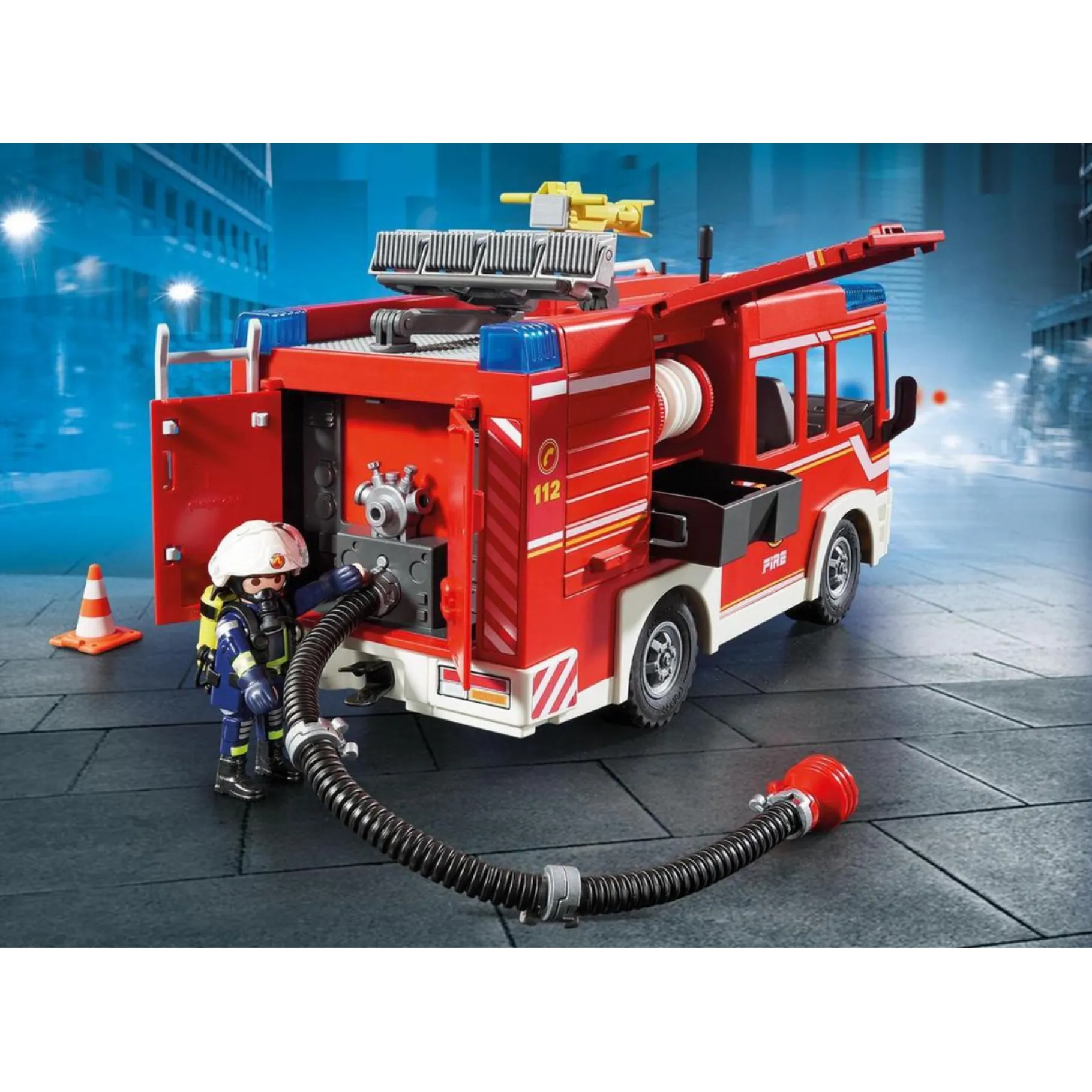Bouwstenen|Jongens>Playmobil 9464 Brandweer Pompwagen