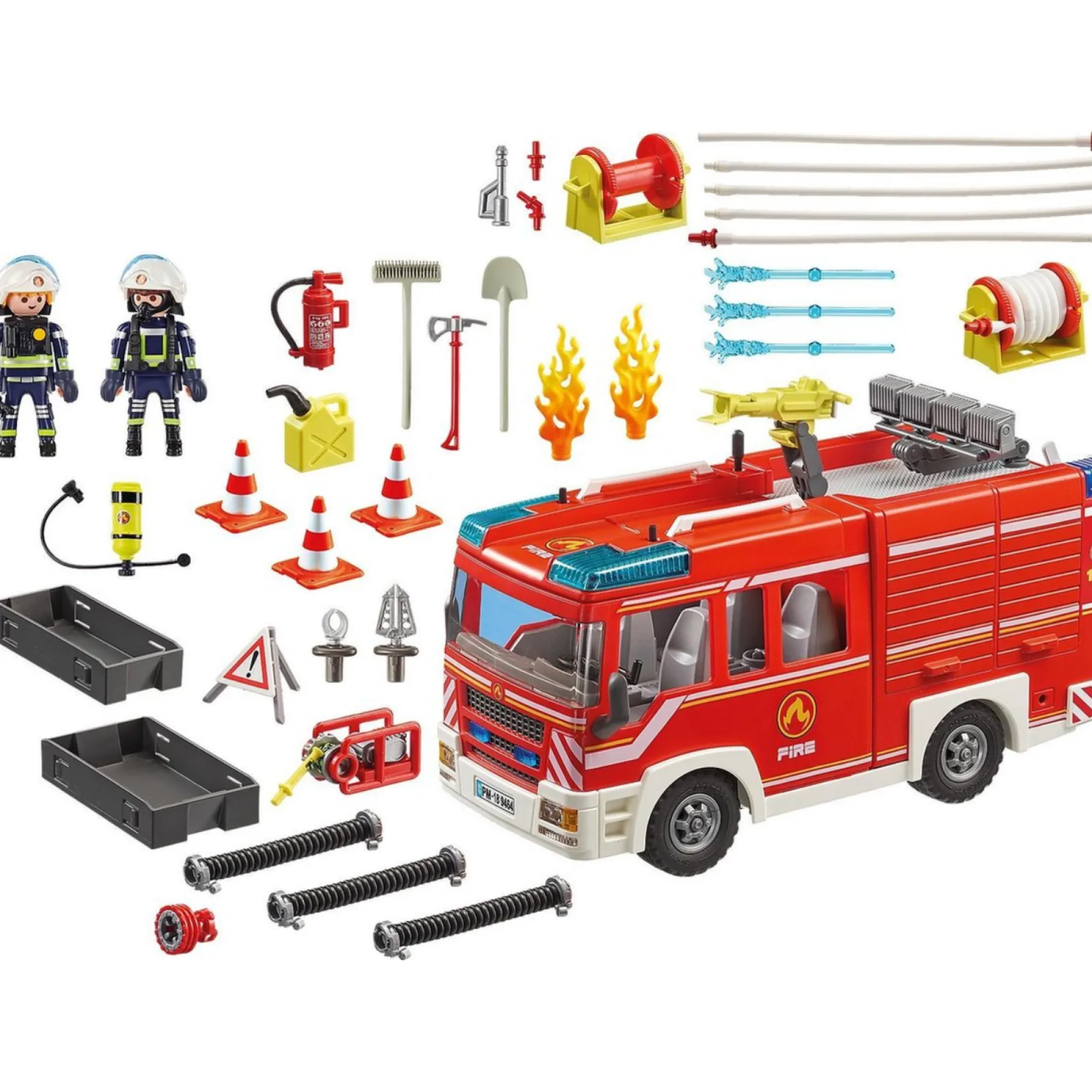 Bouwstenen|Jongens>Playmobil 9464 Brandweer Pompwagen