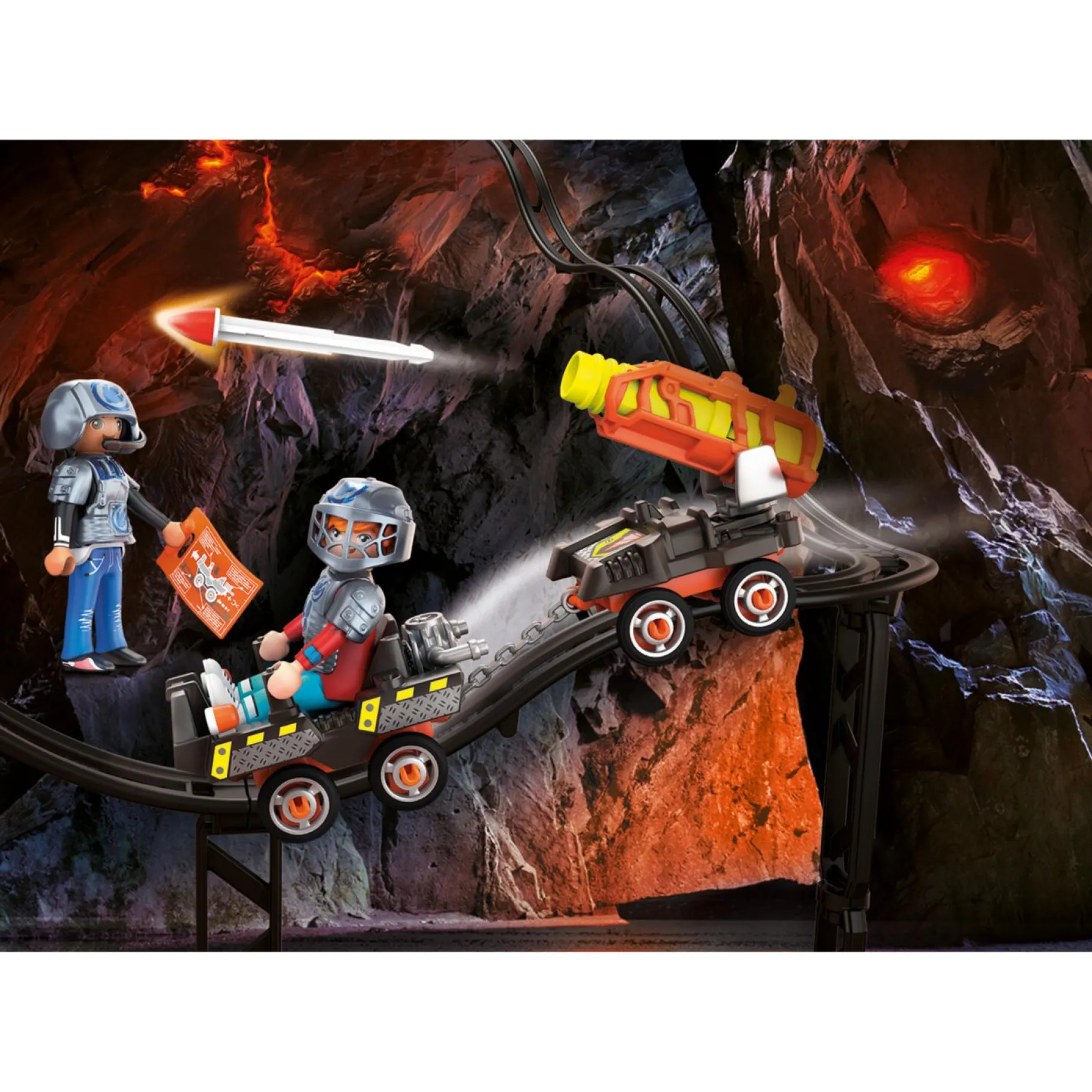 Jongens|Bouwstenen>Playmobil 70929 Dino Rise Dino Mine Raket Kart
