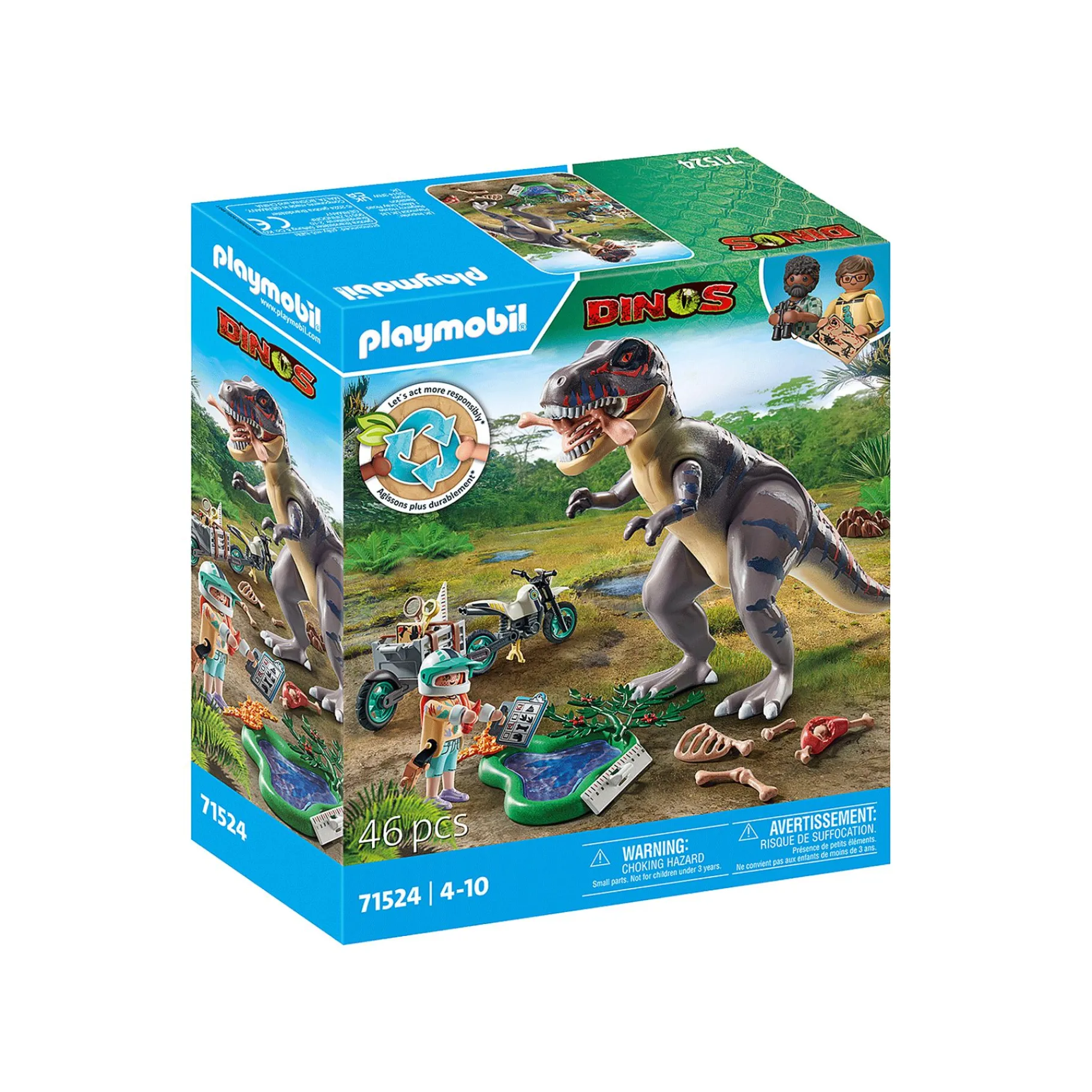 Jongens|Bouwstenen>Playmobil 71524 Dinos T-Rex Sporenonderzoek