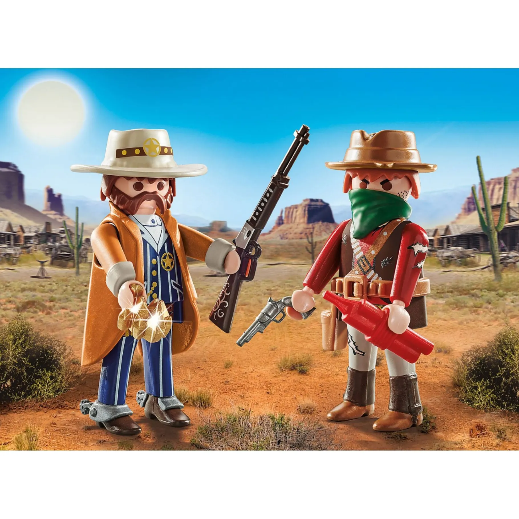 Jongens|Bouwstenen>Playmobil 71508 Duopacks Bandieten En Sheriffs