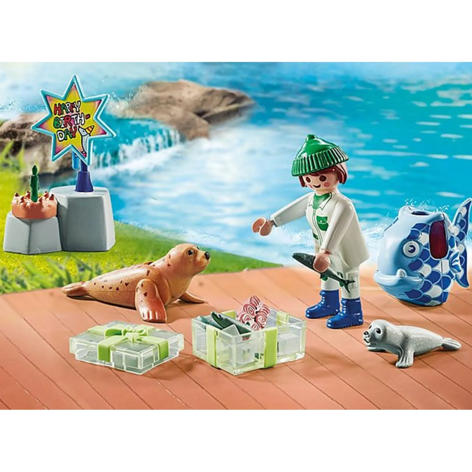 Jongens|Bouwstenen>Playmobil 71448 Gift Set Dieren Voeren
