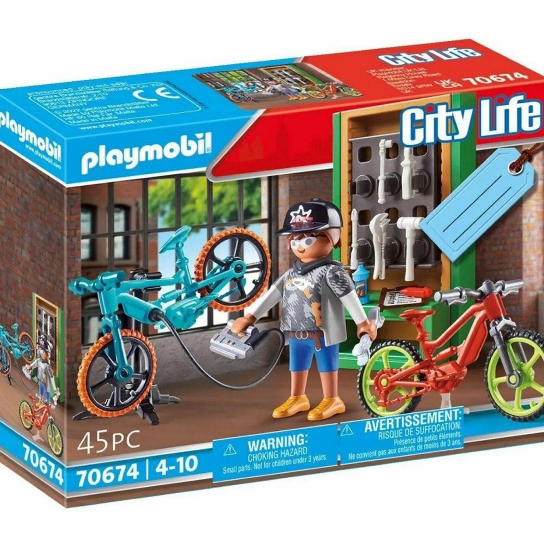 Jongens|Bouwstenen>Playmobil 70674 Gift Set E-Bike Werkplaats