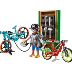 Jongens|Bouwstenen>Playmobil 70674 Gift Set E-Bike Werkplaats