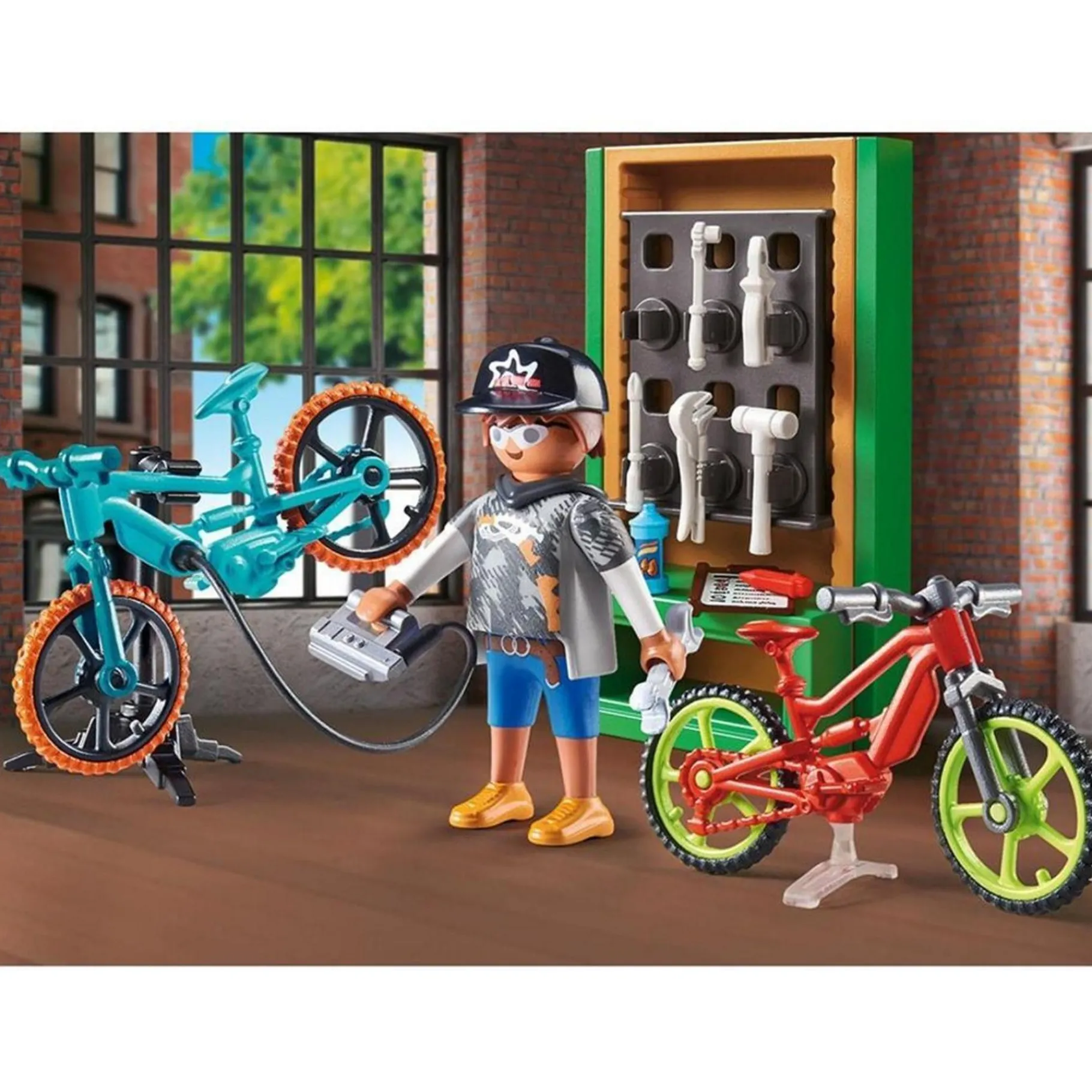 Jongens|Bouwstenen>Playmobil 70674 Gift Set E-Bike Werkplaats