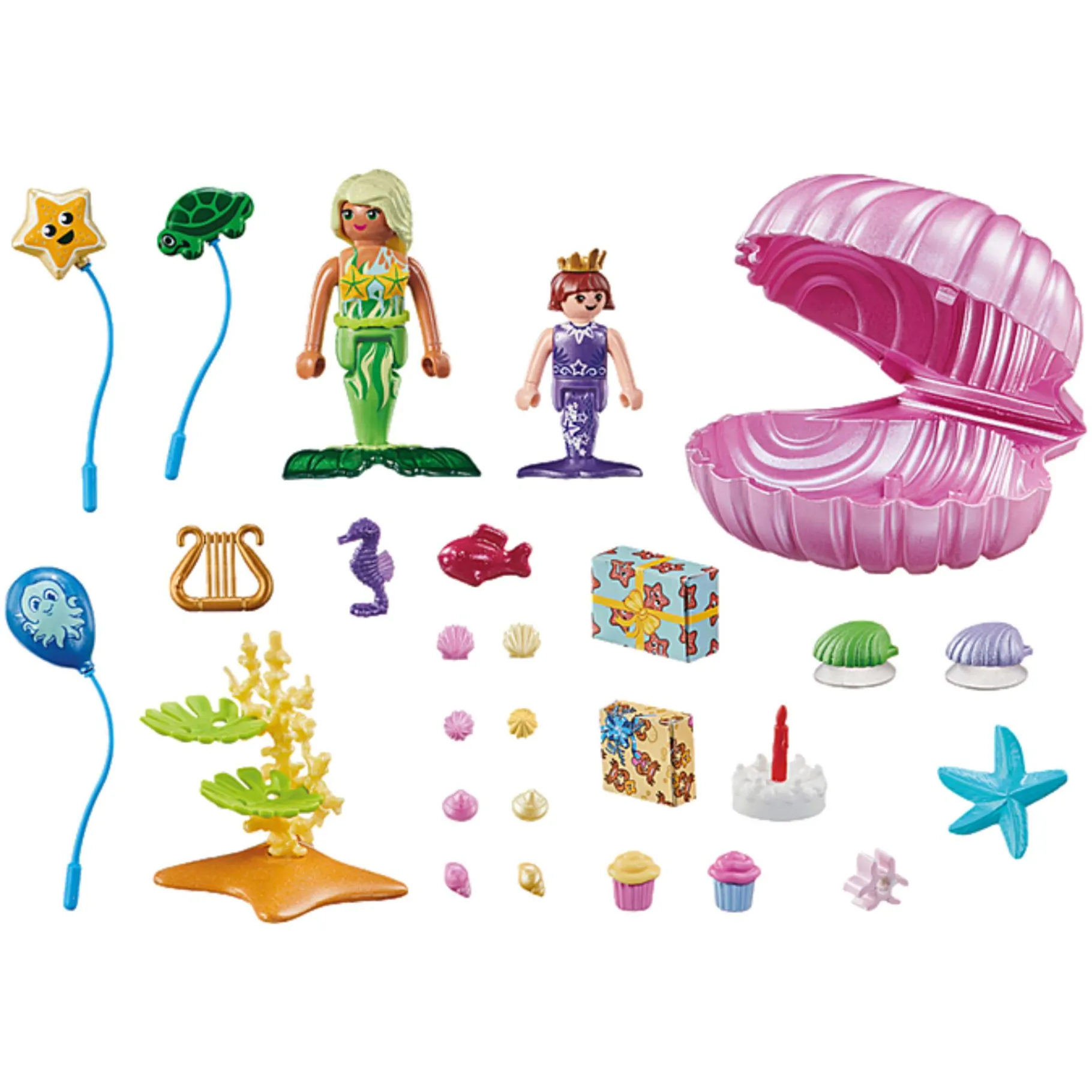 Jongens|Bouwstenen>Playmobil 71446 Gift Set Zeemeermin Verjaardagsfeestje