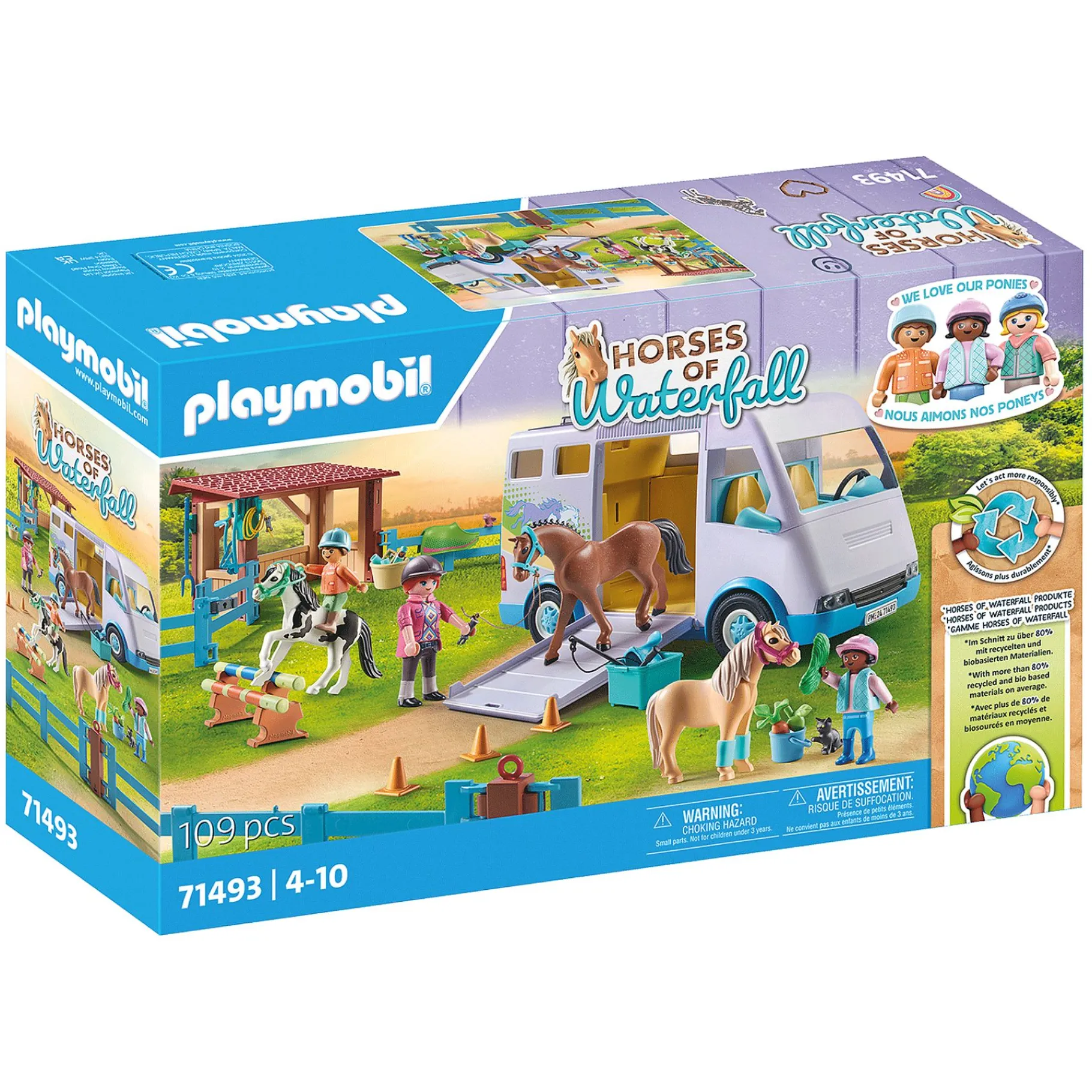 Jongens|Bouwstenen>Playmobil 71493 Horses Of Waterfall Mobiele Manege