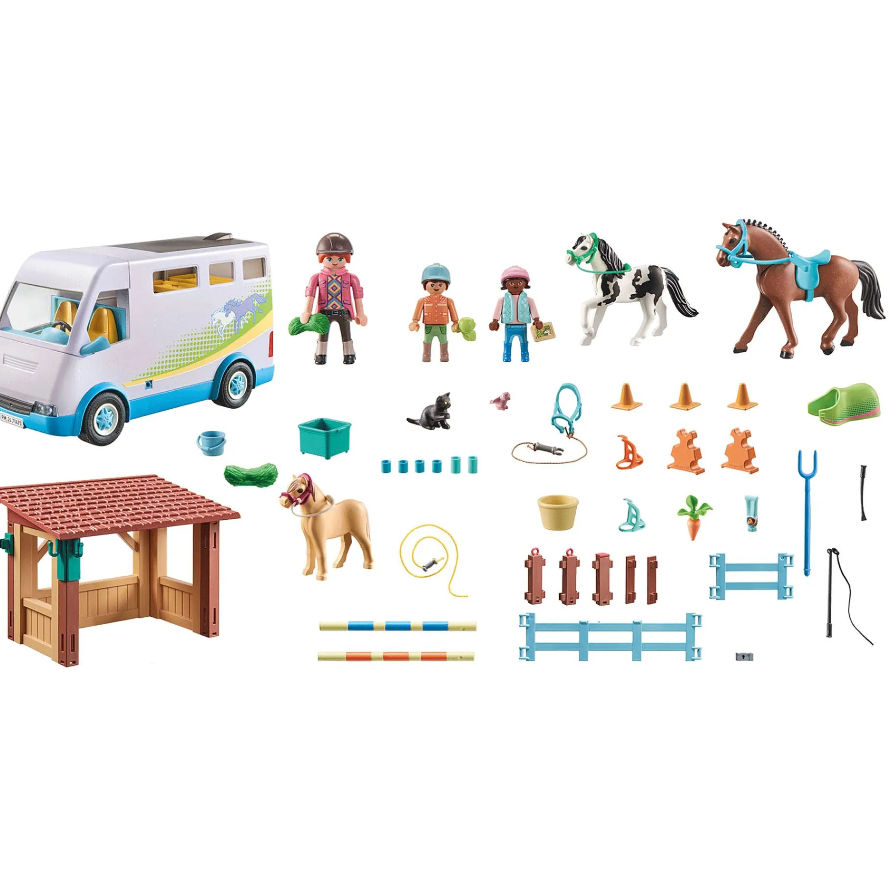 Jongens|Bouwstenen>Playmobil 71493 Horses Of Waterfall Mobiele Manege