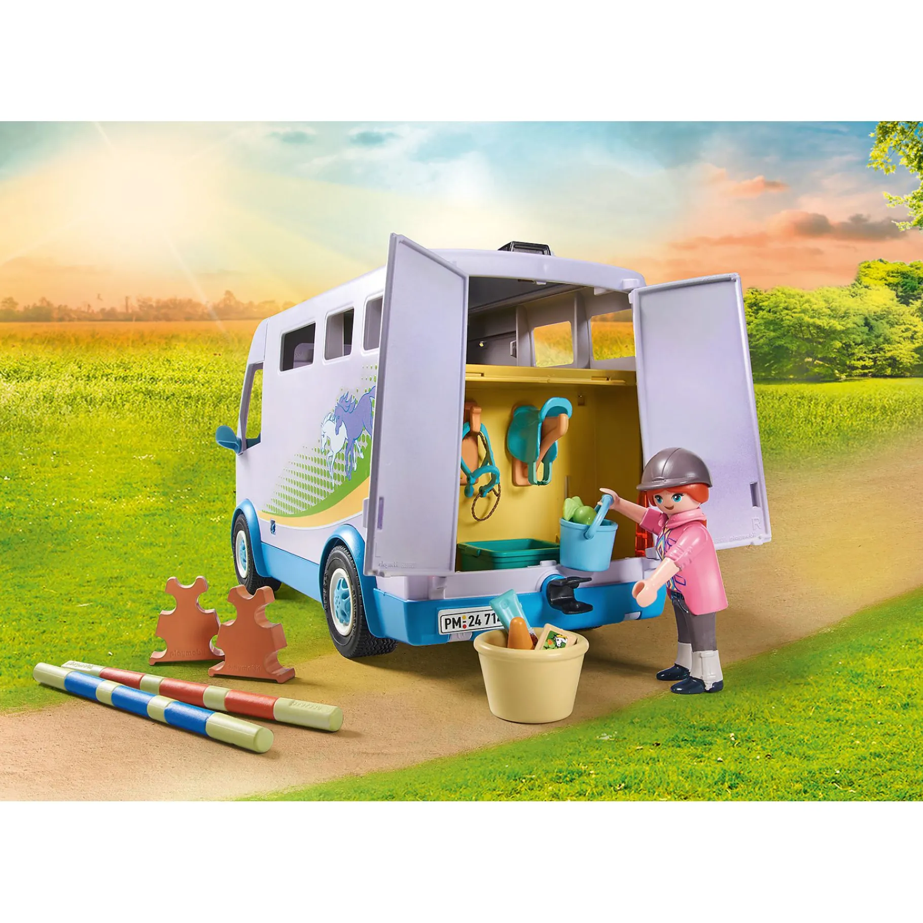 Jongens|Bouwstenen>Playmobil 71493 Horses Of Waterfall Mobiele Manege