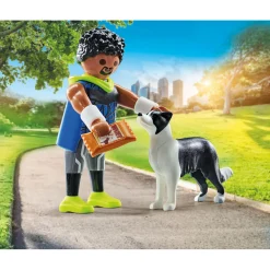 Speelsets|Jongens>Playmobil 71740 jogger met border collie