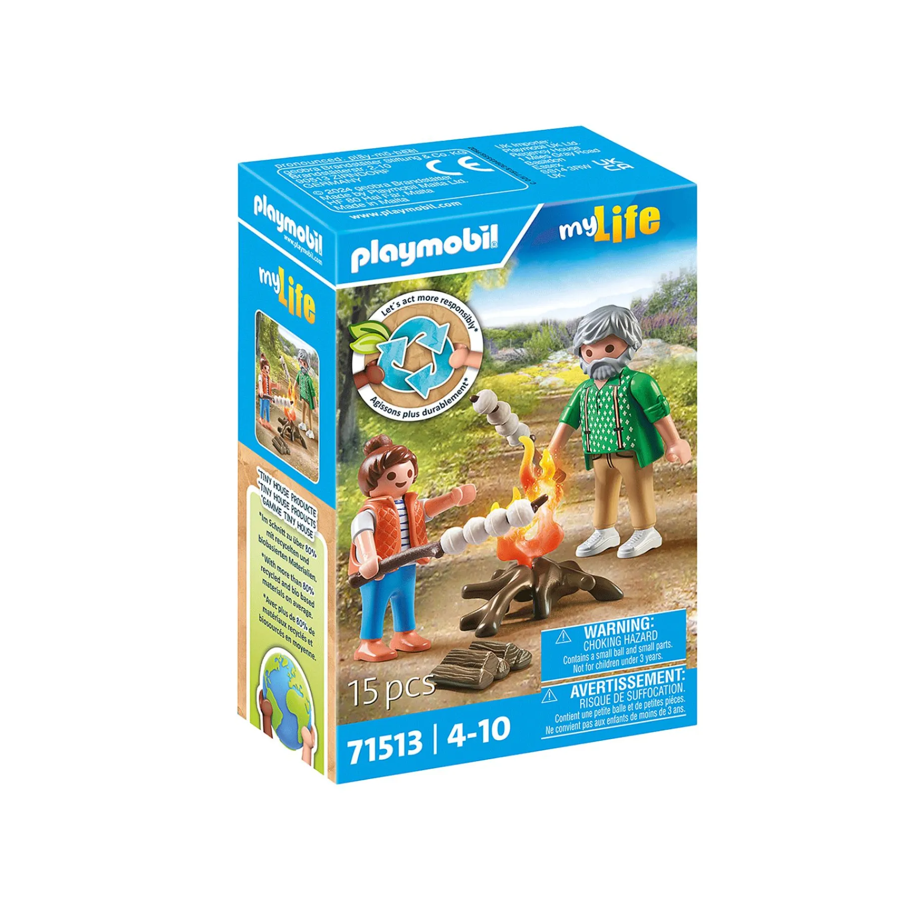 Jongens|Bouwstenen>Playmobil 71513 My Life Kampvuur Met Marshmallows