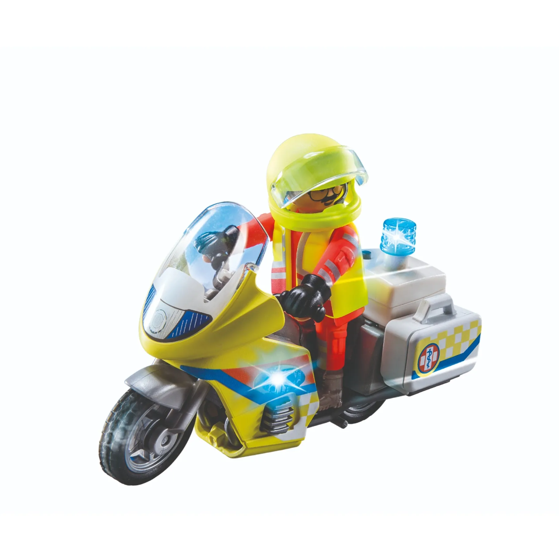 Jongens|Bouwstenen>Playmobil 71205 Noodmotorfiets met Zwaailicht