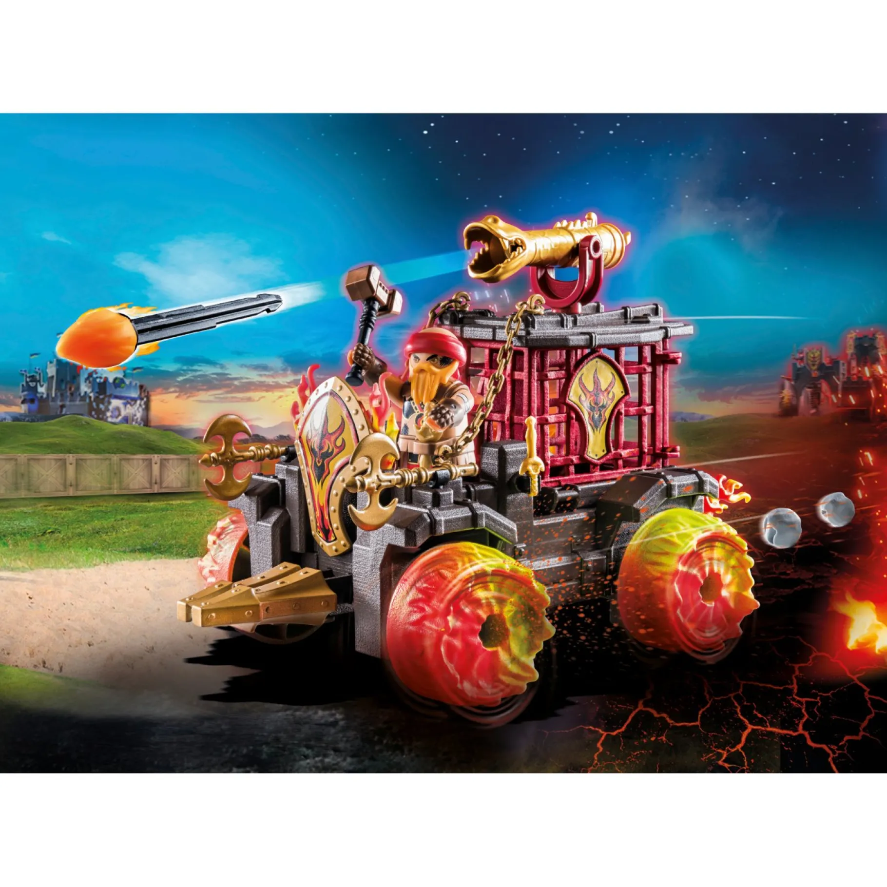 Bouwpakketten>Playmobil 71299 Novelmore Vuurgevecht Wagen