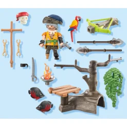 Speelsets|Jongens> Playmobil 71795 piraat met ballista
