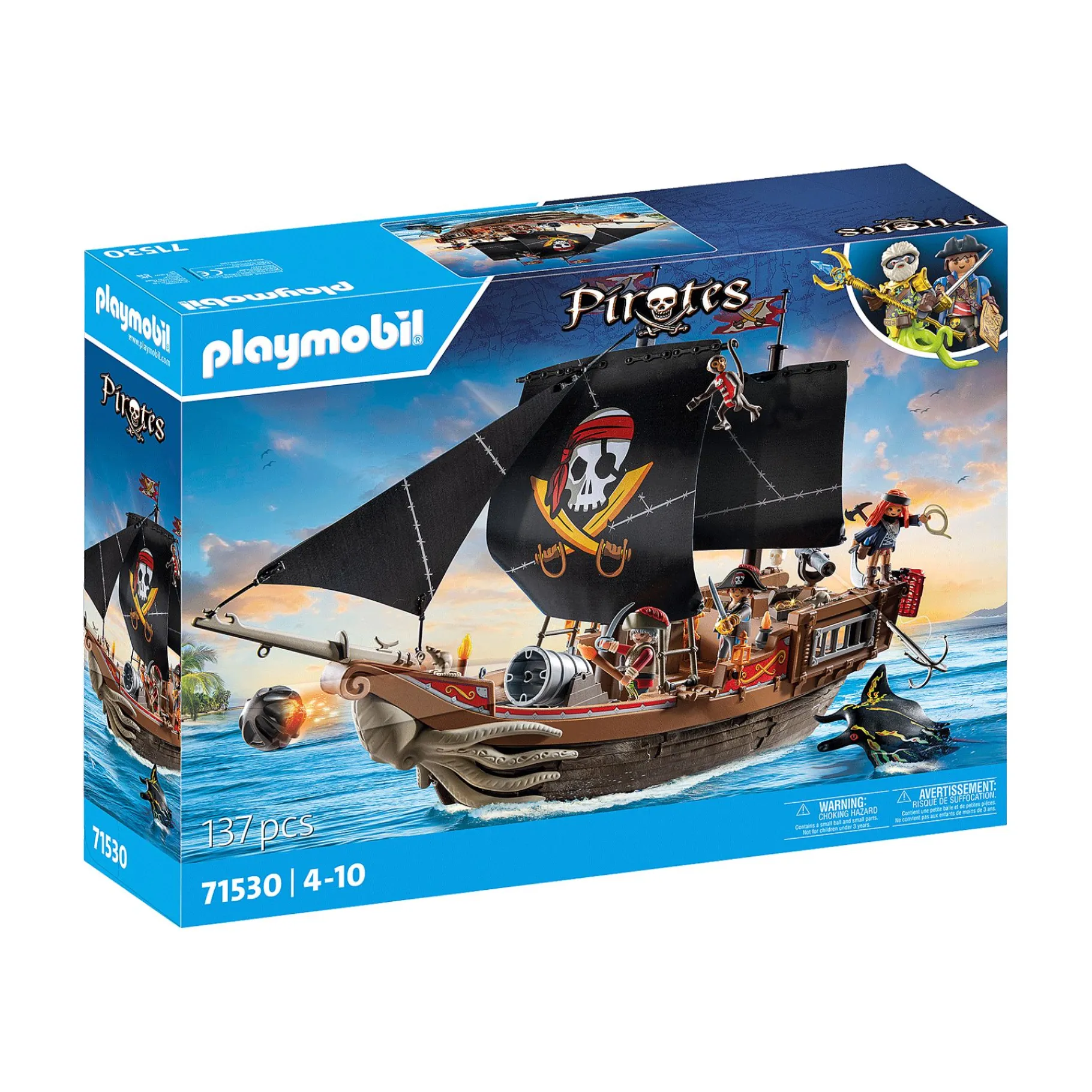 Jongens|Bouwstenen>Playmobil 71530 Pirates Groot Piratenschip