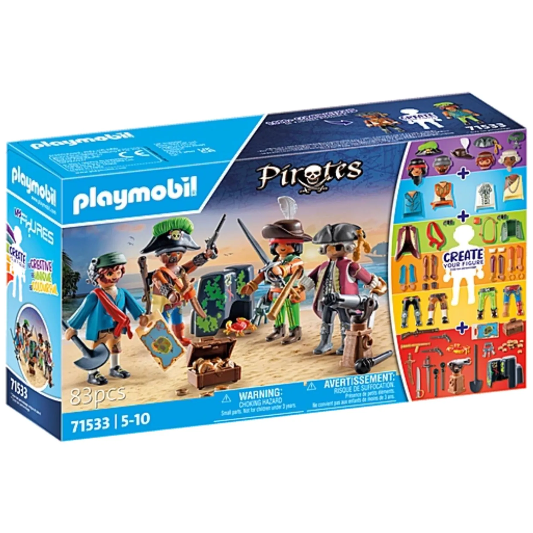 Bouwstenen|Jongens>Playmobil 71533 Pirates My Figures: Piraten