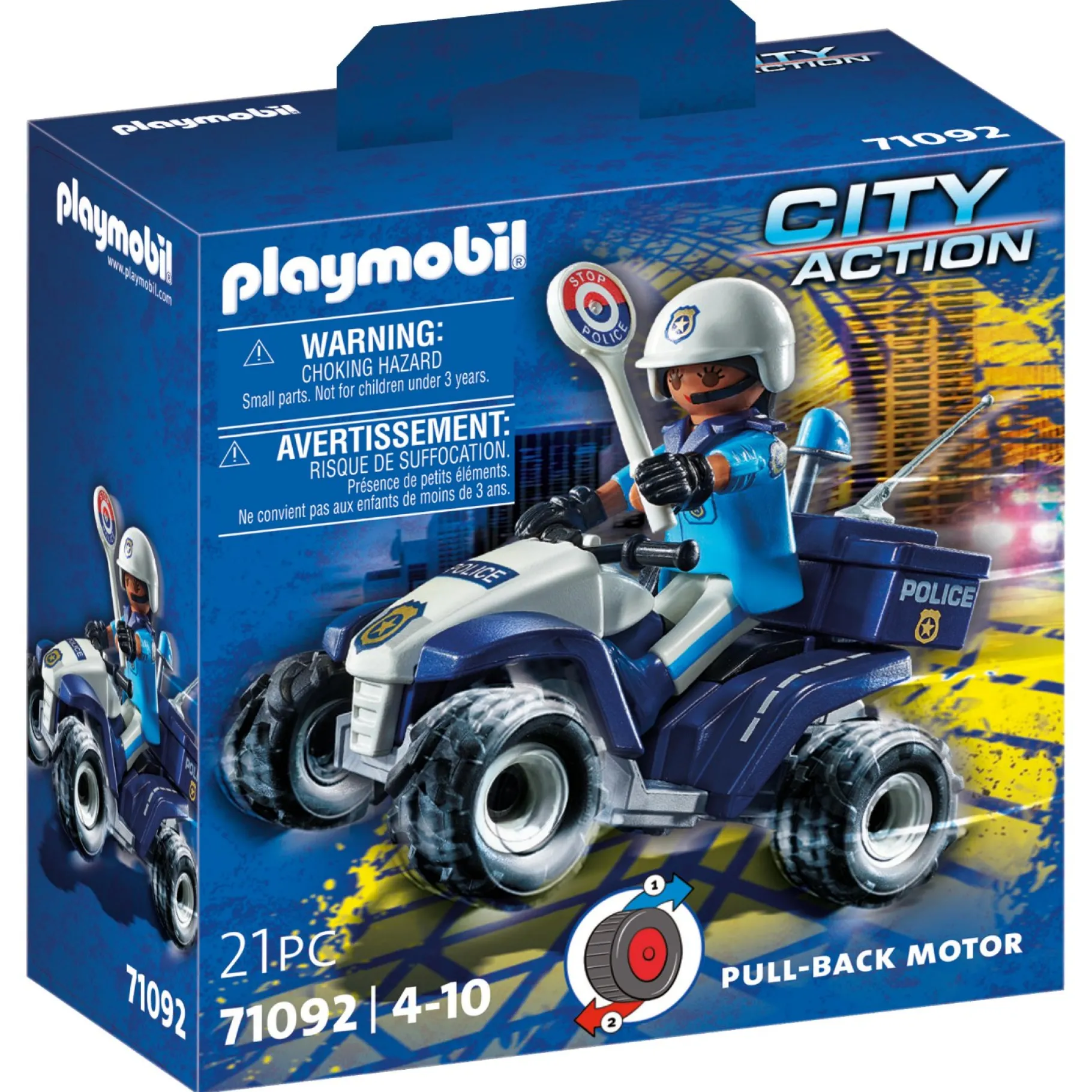 Bouwstenen|Jongens>Playmobil 71092 Politie Speed Quad