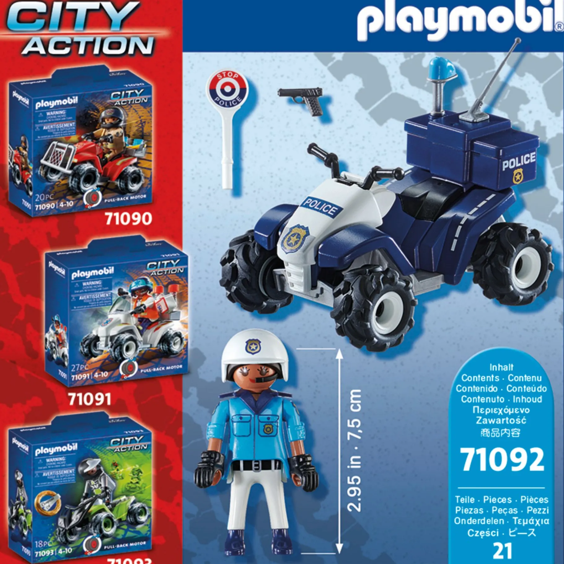Bouwstenen|Jongens>Playmobil 71092 Politie Speed Quad