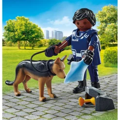 Bouwstenen|Jongens></noscript>Playmobil 71162 Politieagent Met Speurhond