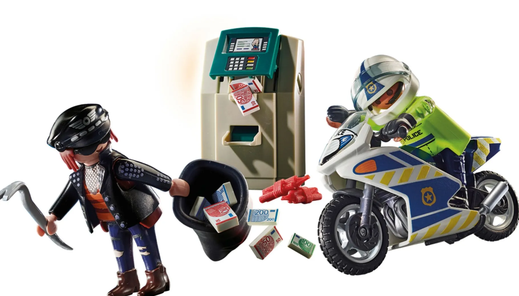 Jongens|Bouwstenen>Playmobil 70572 Politiemotor: Achtervolging Van De Geldrover