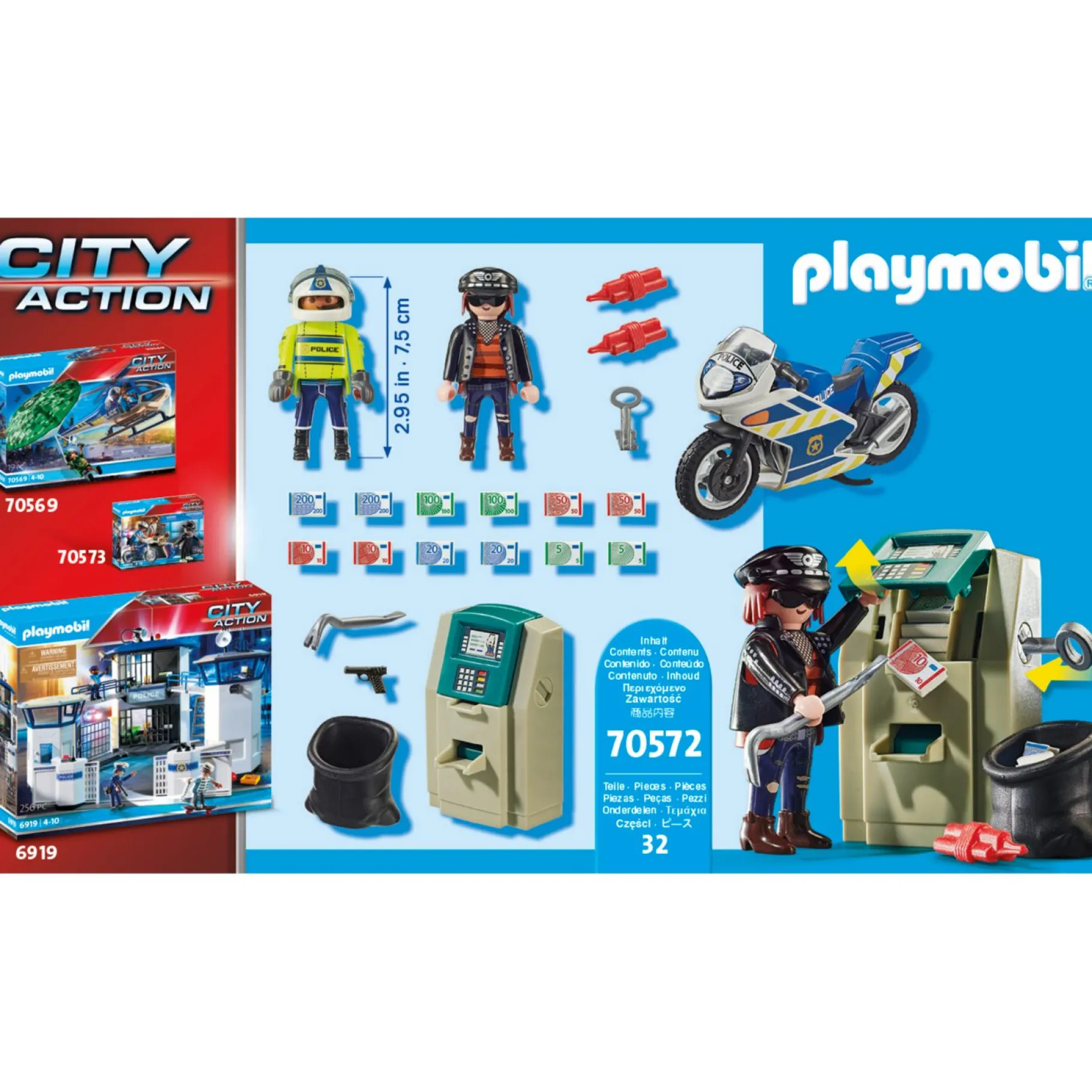 Jongens|Bouwstenen>Playmobil 70572 Politiemotor: Achtervolging Van De Geldrover