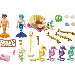 Jongens|Bouwstenen>Playmobil 71500 Princess Magic Zeemeermin Zeepaard Koets