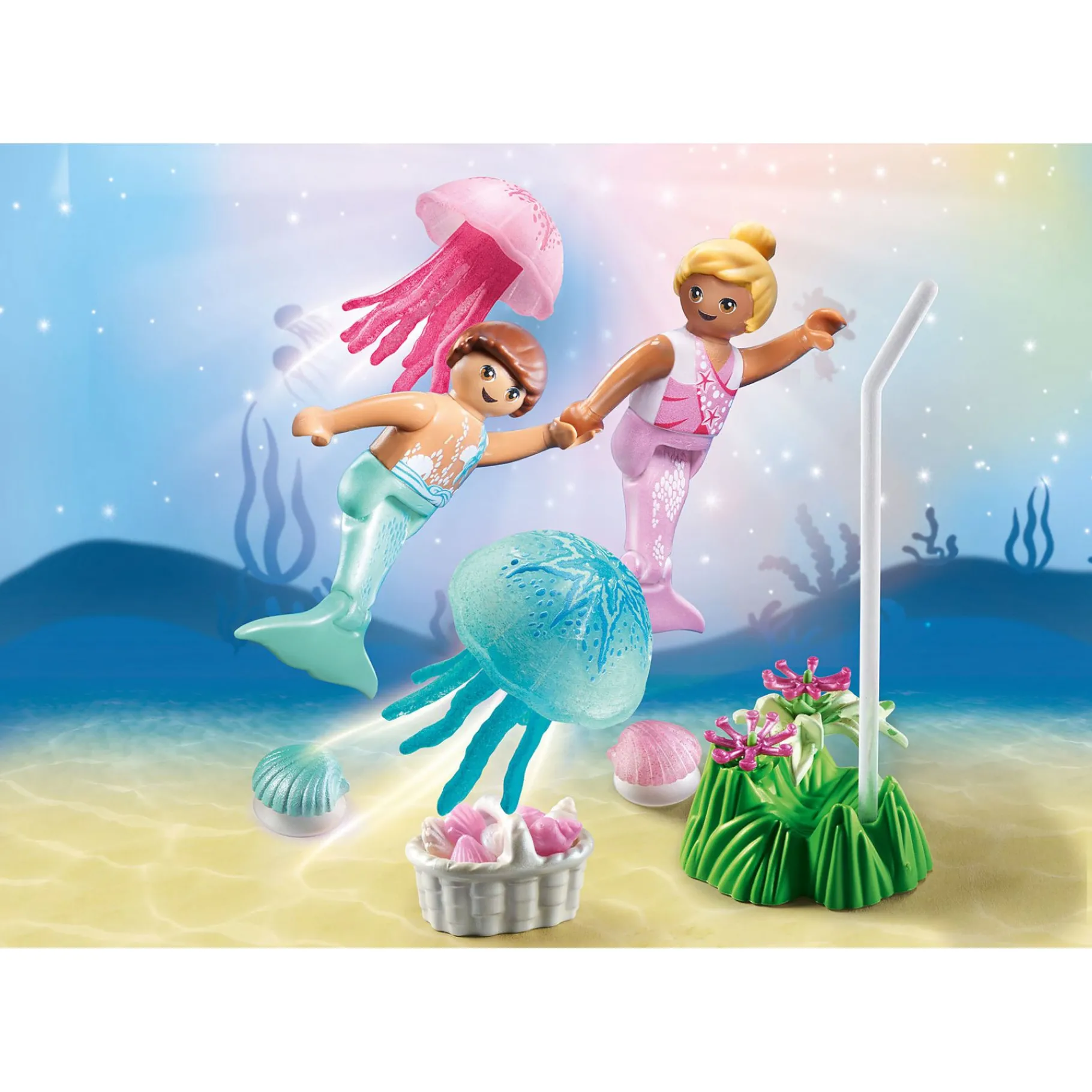 Jongens|Bouwstenen>Playmobil 71504 Princess Magic Zeemeerminkinderen Met Kwallen
