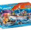 Jongens|Bouwstenen>Playmobil 70140 Redding Op Zee: Brandbestrijdings missie Met Reddingscruiser