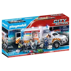 Bouwstenen|Jongens>Playmobil 70936 Reddingsvoertuig: US Ambulance