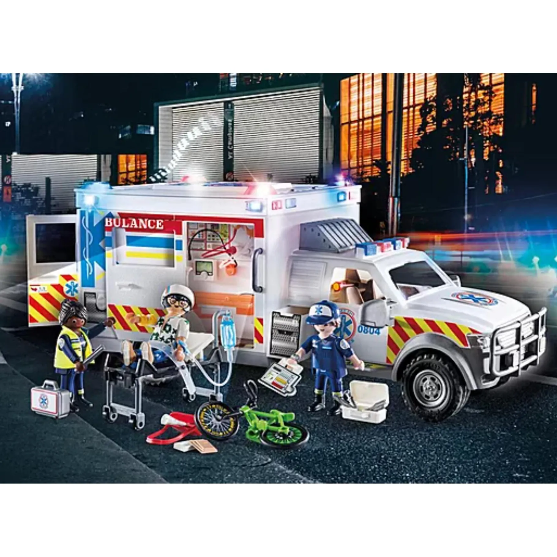 Bouwstenen|Jongens>Playmobil 70936 Reddingsvoertuig: US Ambulance