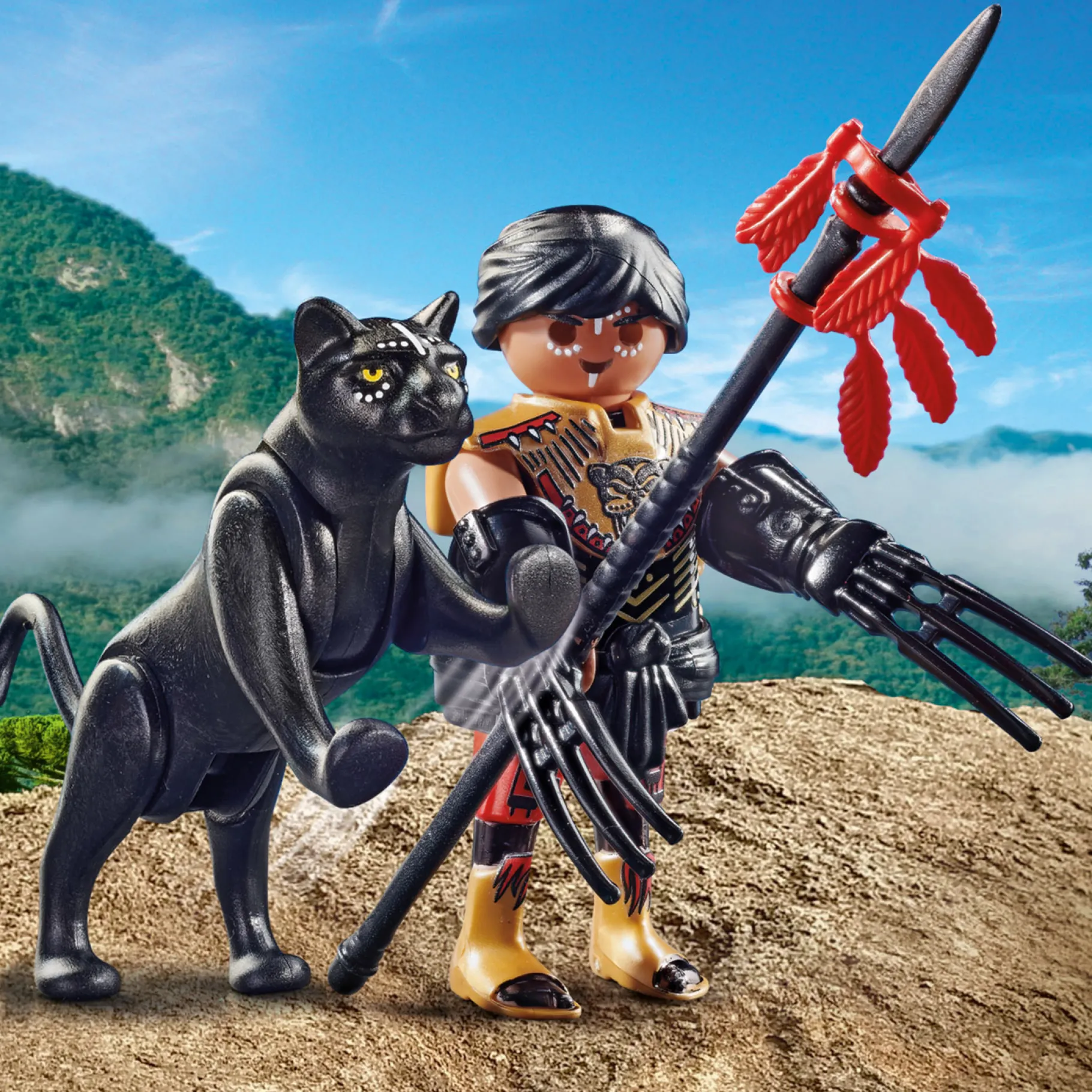 Jongens|Bouwstenen>Playmobil 70878 Special Plus Krijger Met Panter