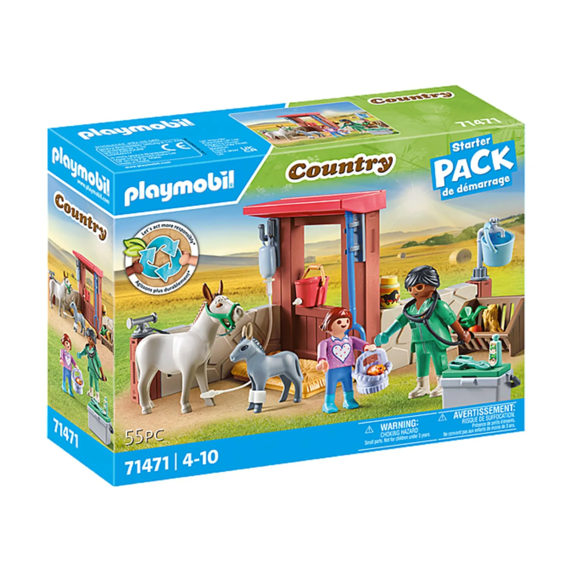 Bouwstenen|Jongens>Playmobil 71471 Starter Packs Boerderij Dierenarts